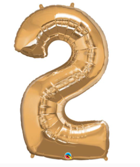 Gold Number Balloon 2