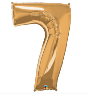 Gold Number Balloon 7