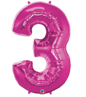 Pink Number Balloon 3