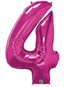 Pink Number Balloon 4