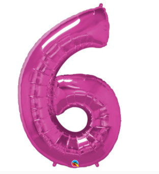 Pink Number Balloon 6