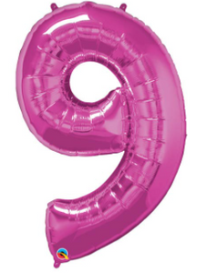 Pink Number Balloon 9