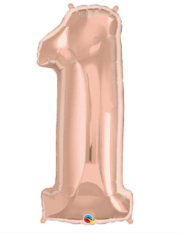 Rose Gold Number Balloon 1