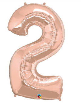 Rose Gold Number Balloon 2