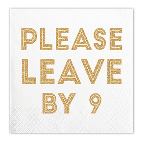 Please Leave by 9 Beverage Napkins