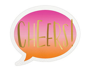 Cheers Bubble Small Diecut Napkins