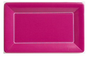 Cafe Plates - Rectangle Small Raspberry