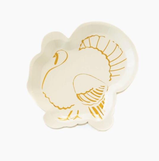 Gold Turkey Diecut Plates Gifts by KPEP