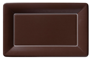 Cafe Plates - Rectangle Large Brown