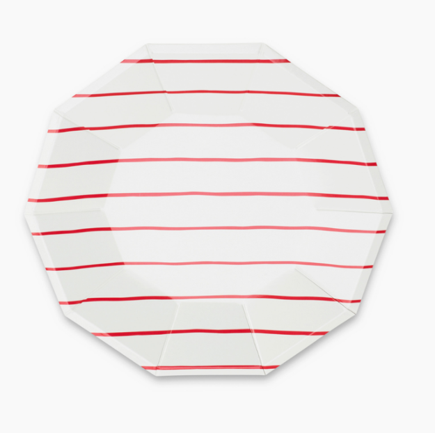 Frenchie Striped Candy Apple Side Plates