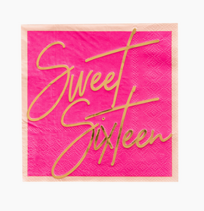 Milestone "Sweet Sixteen" Beverage Napkins