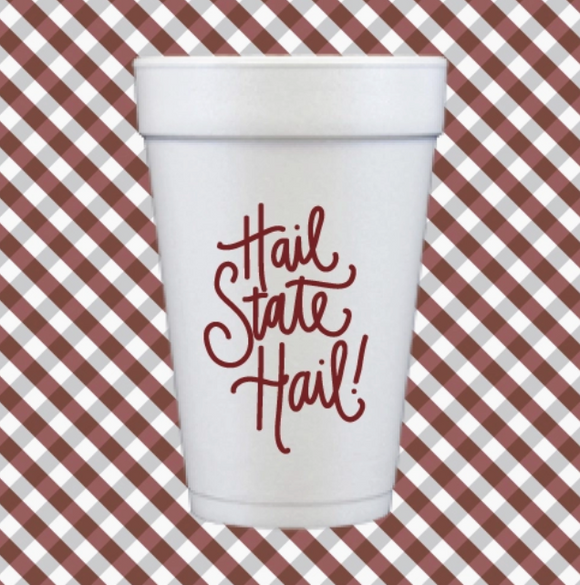 Hail State Hail Styrofoam Cups