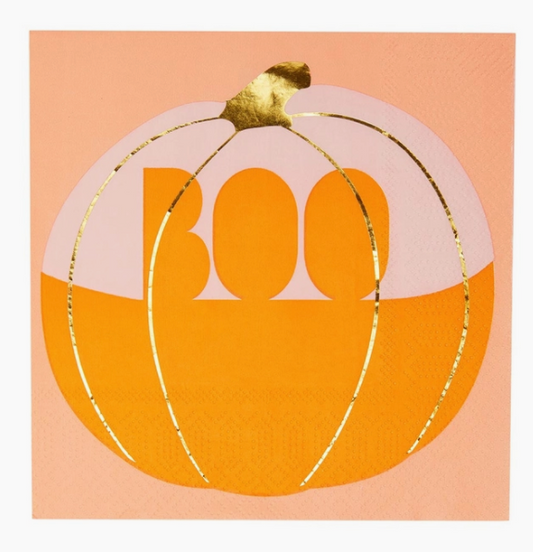 Pumpkin "Boo" Diecut Napkins
