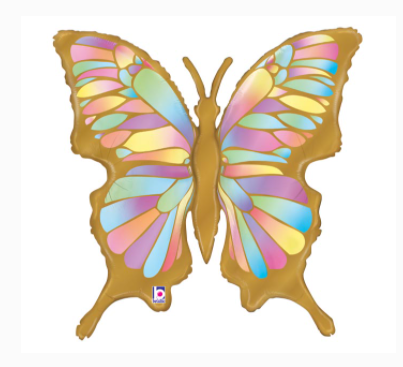 Pastel Butterfly Foil Balloon