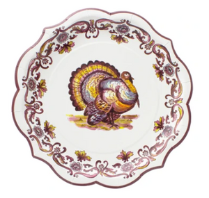 Turkey Toile Dinner Plates