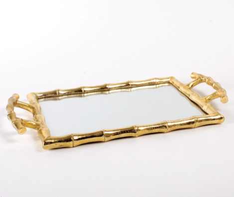 Gold Bamboo Vanity Tray