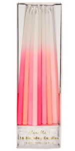 Pink Dipped Tapered Candles