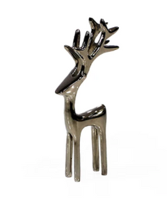 Reindeer Decorative Figure - Polished Nickel - Small