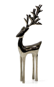 Reindeer Decorative Figure - Polished Nickel - Tall