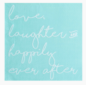 Love, Laughter, & Happily Ever After Beverage Napkins