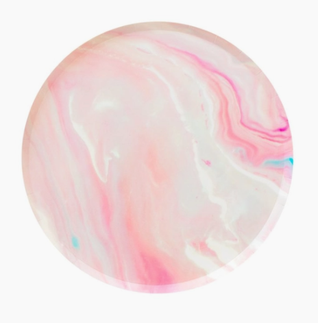 Pink Marble Dinner Plates