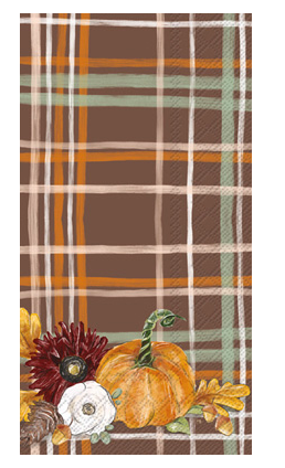 Fall Foliage Plaid Guest Towels