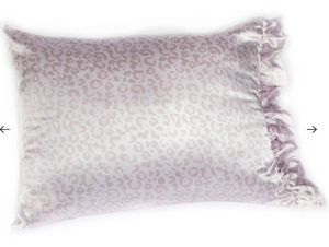 Silky Pillowcase with Ruffle - Leopard Print