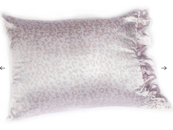 Silky Pillowcase with Ruffle - Leopard Print