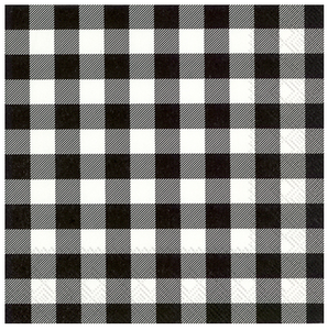 Black Buffalo Check Beverage Napkins