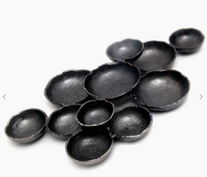 Cluster of 11 Serving Bowls - Black