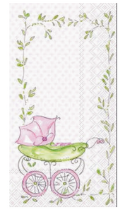 Pink Baby Carriage Guest Towels