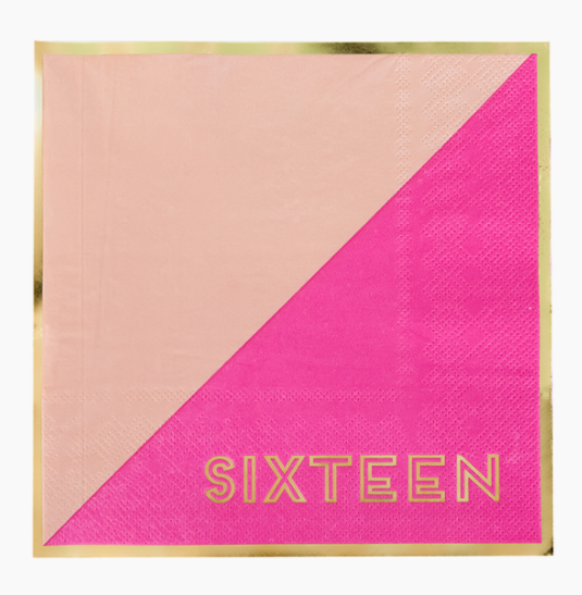 Milestone Sweet "Sixteen" Dinner Napkins