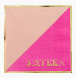 Milestone Sweet "Sixteen" Dinner Napkins