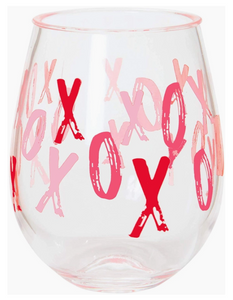 XOXO Stemless Acrylic Wine Glass