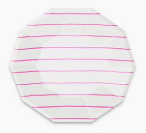 Pink Stripe Side Plates