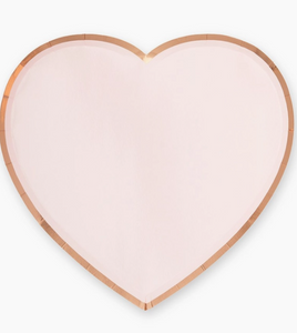 Blush Heart Diecut Dinner Plates