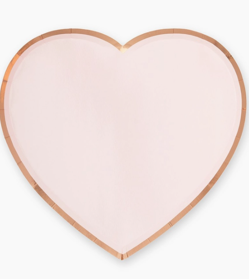 Blush Heart Diecut Dinner Plates