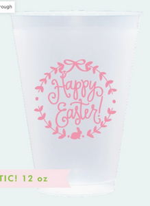 Pink Happy Easter Shatterproof Cups