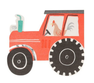 On The Farm Tractor Diecut Napkins