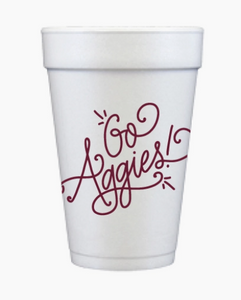 Go Aggies Styrofoam Cups