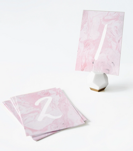 Pink Marble Table Numbers 1-10