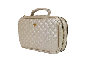 Lexi Travel Organizer - White Gold Quilted