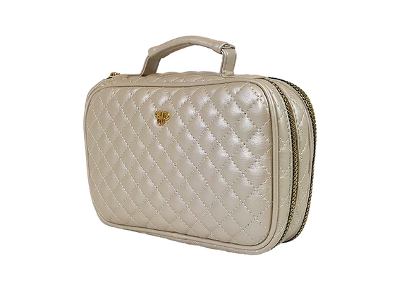Lexi Travel Organizer - White Gold Quilted
