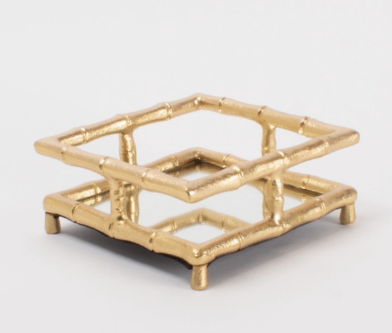 Gold Bamboo Beverage Napkin Holder