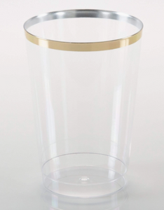 Clear Gold Plastic Tumblers