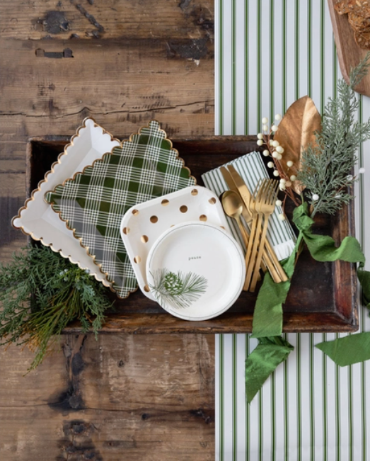 Green Stripe Table Runner