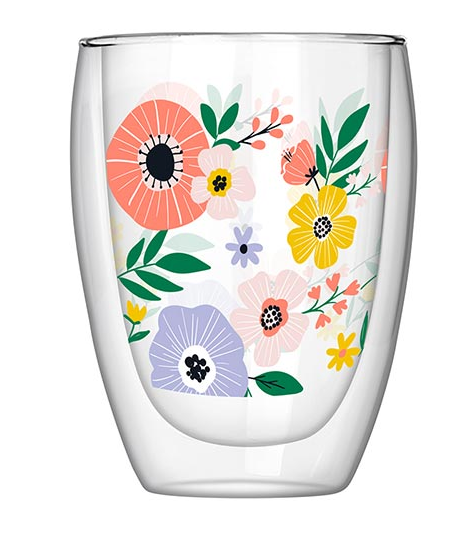 Double-Wall Glass - Floral