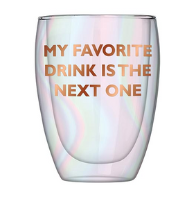 My Favorite Drink Double Wall Glass