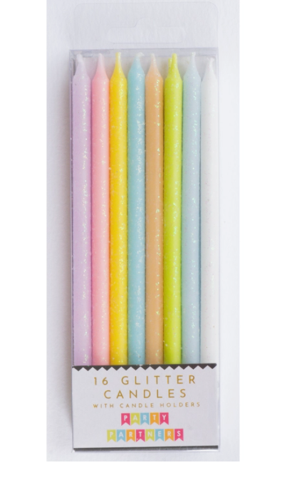 Tall Pastel Rainbow Birthday Candles