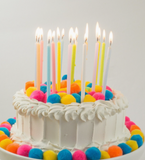 Tall Pastel Rainbow Birthday Candles